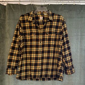 Levi’s Black and Yellow Plaid Flannel Shirt